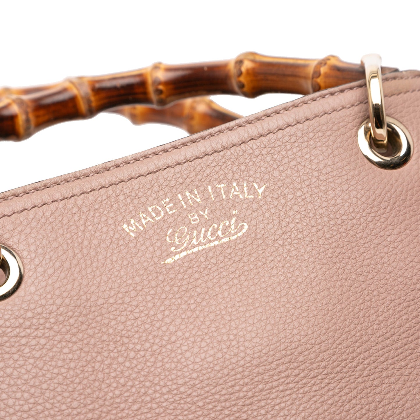 Gucci Small Calfskin Bamboo Shopper Satchel