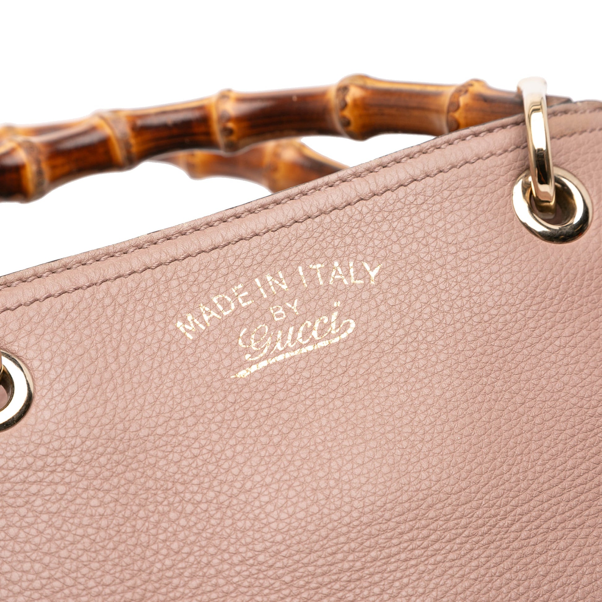 Gucci Small Calfskin Bamboo Shopper Satchel