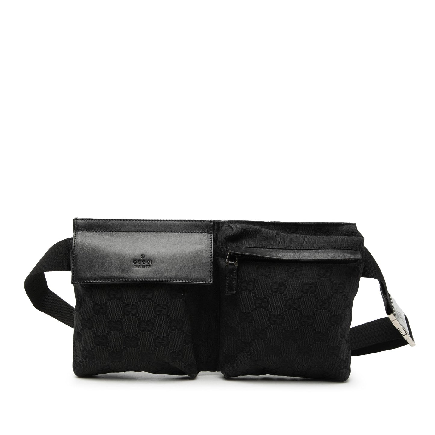 Gucci GG Canvas Double Pocket Belt Bag