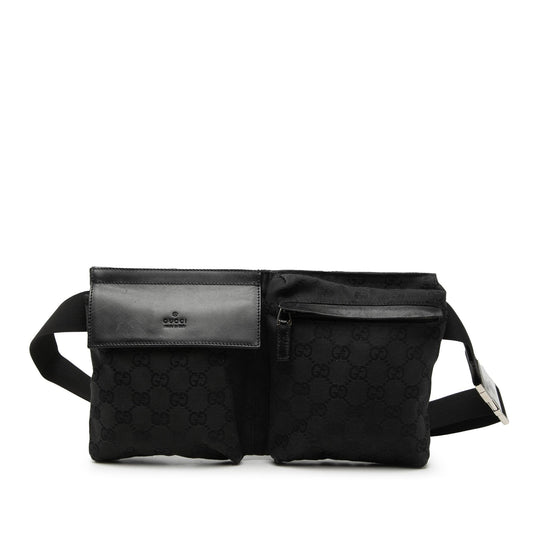Gucci GG Canvas Double Pocket Belt Bag