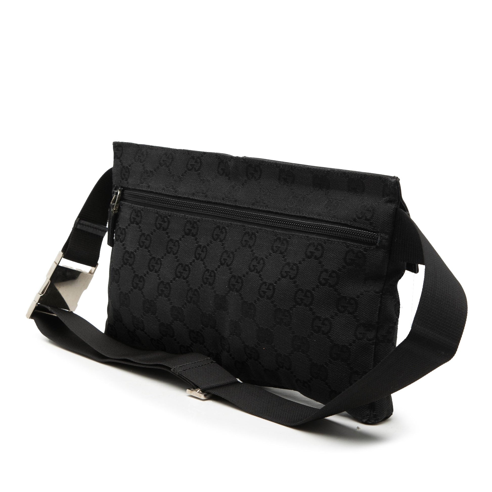Gucci GG Canvas Double Pocket Belt Bag