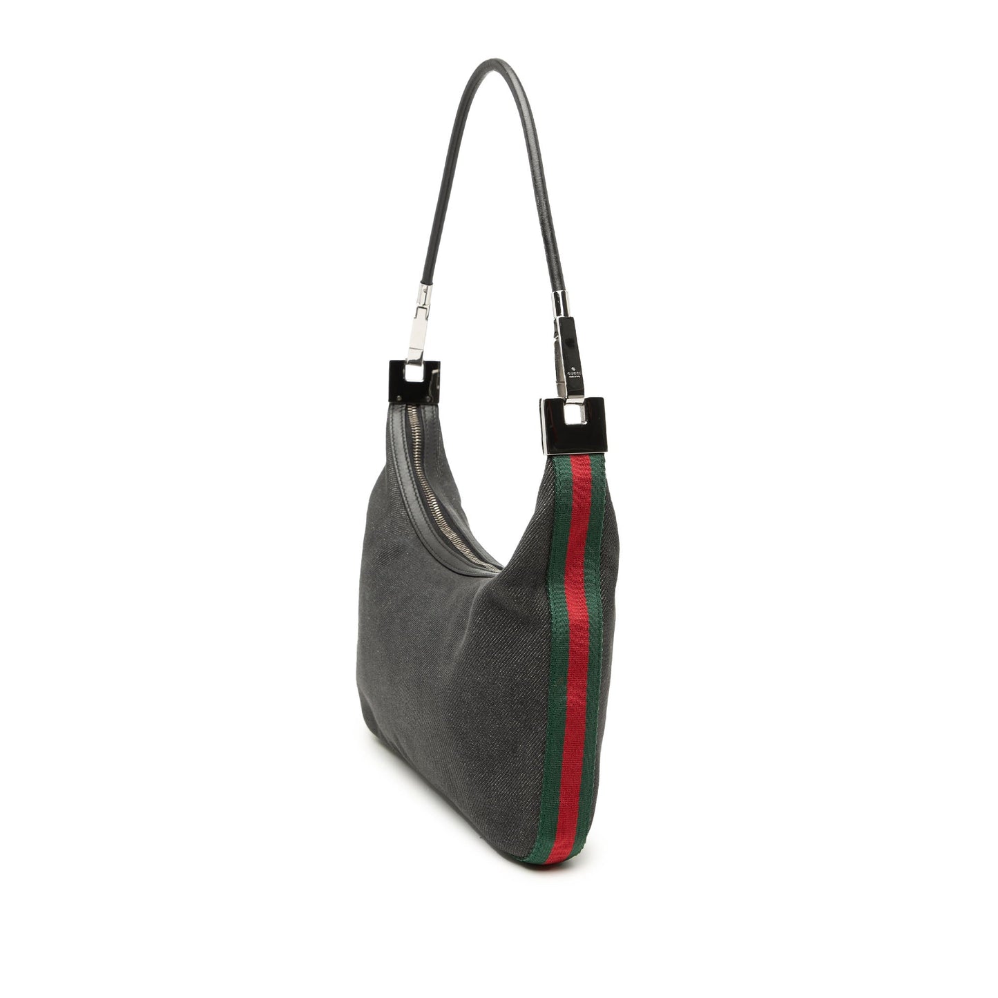 Gucci Denim Web Shoulder Bag