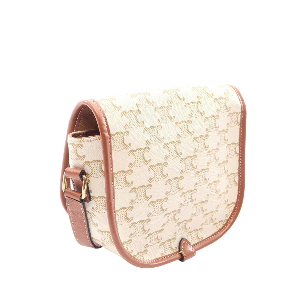 Celine Medium Triomphe Coated Canvas Folco Crossbody