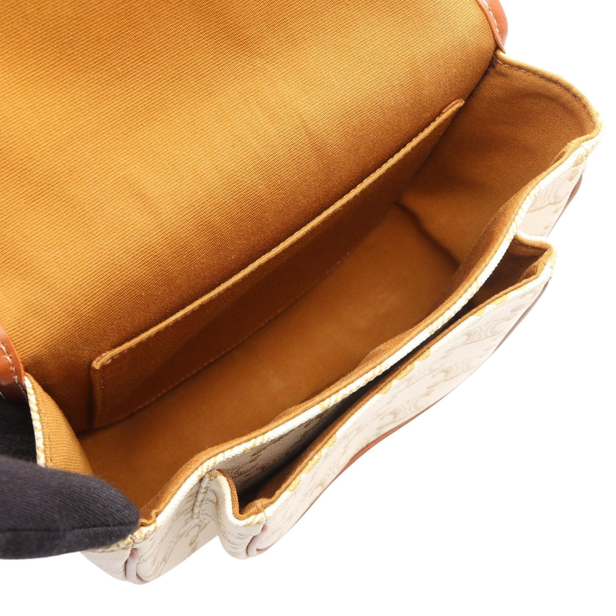 Celine Medium Triomphe Coated Canvas Folco Crossbody