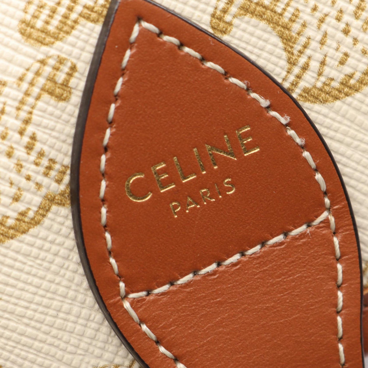 Celine Medium Triomphe Coated Canvas Folco Crossbody