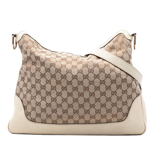 GG Canvas Bamboo Diana Satchel