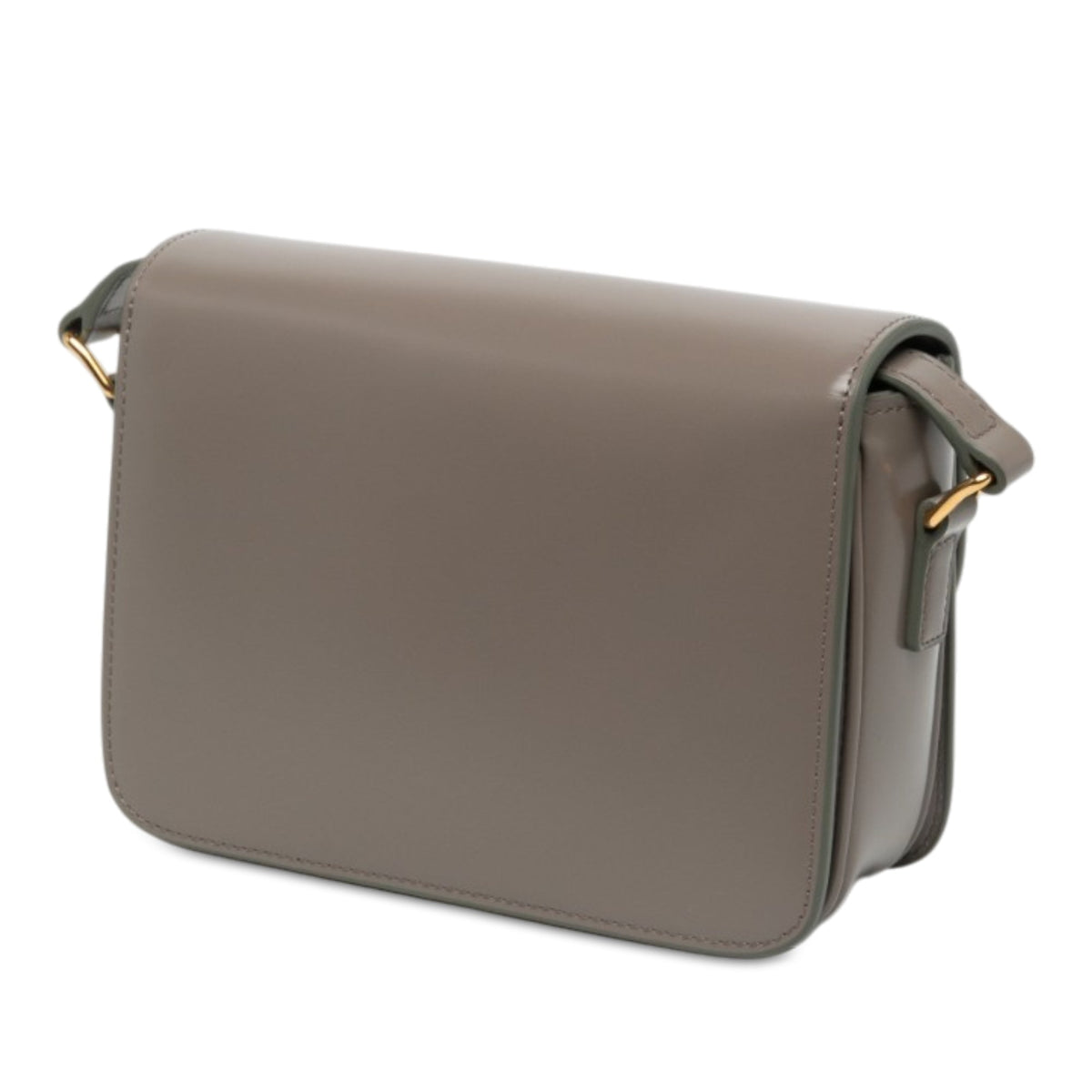 Celine Teen Shiny Calfskin Triomphe Crossbody — Brown