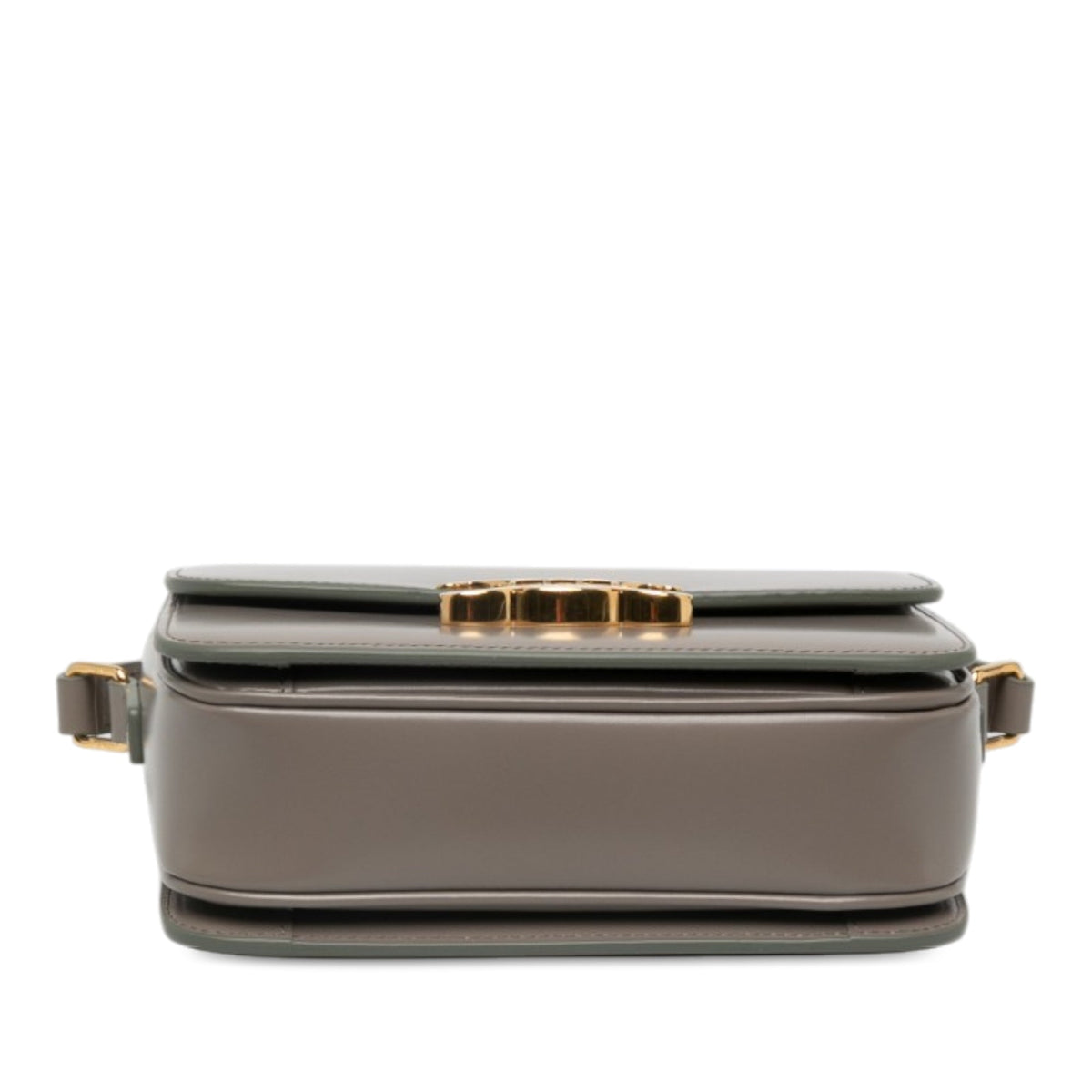 Celine Teen Shiny Calfskin Triomphe Crossbody — Brown