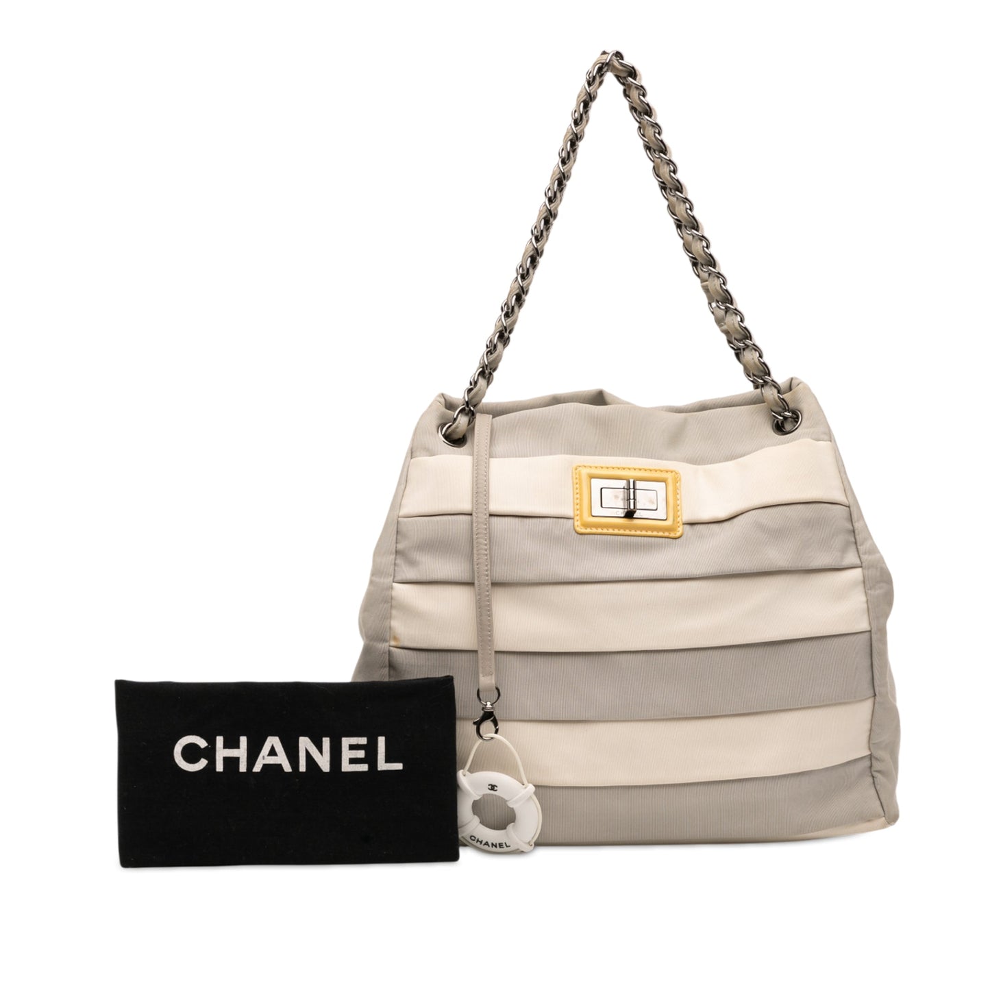 Chanel Bicolor Nylon Grosgrain Reissue 2.55 Shopping Tote