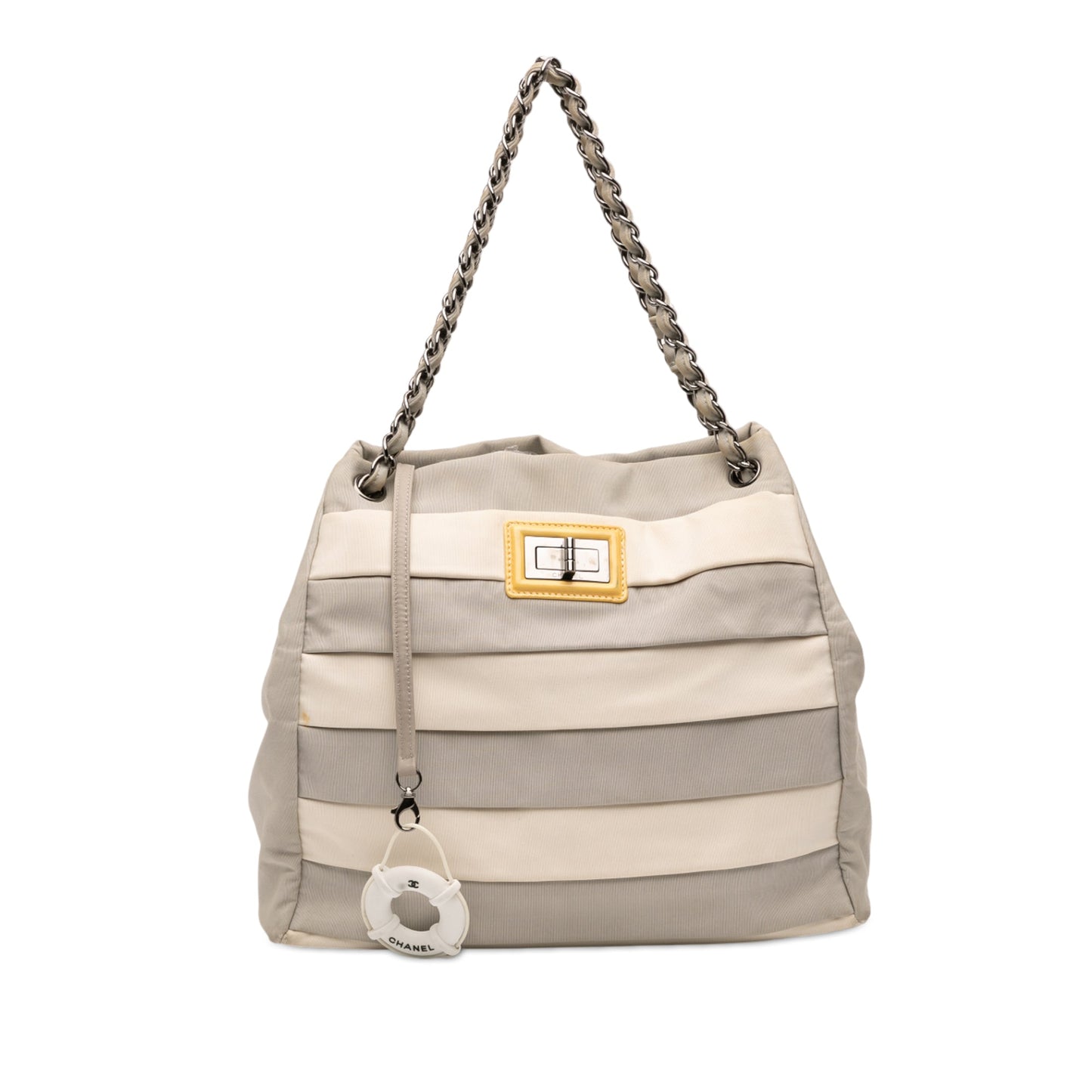 Chanel Bicolor Nylon Grosgrain Reissue 2.55 Shopping Tote