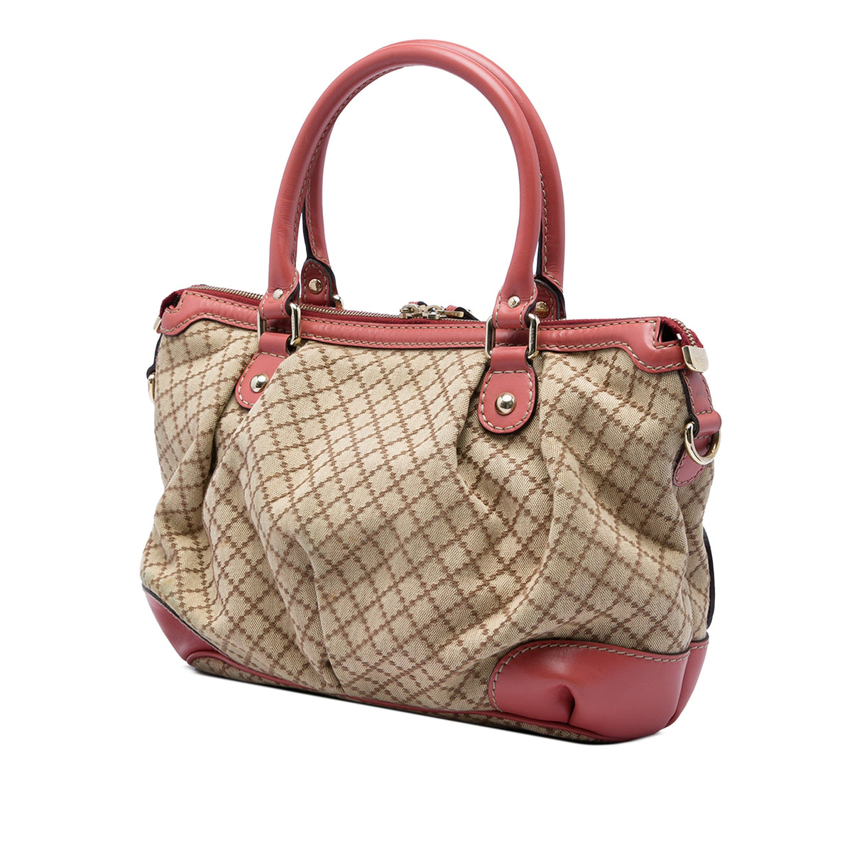 Gucci Diamante Canvas Sukey Satchel