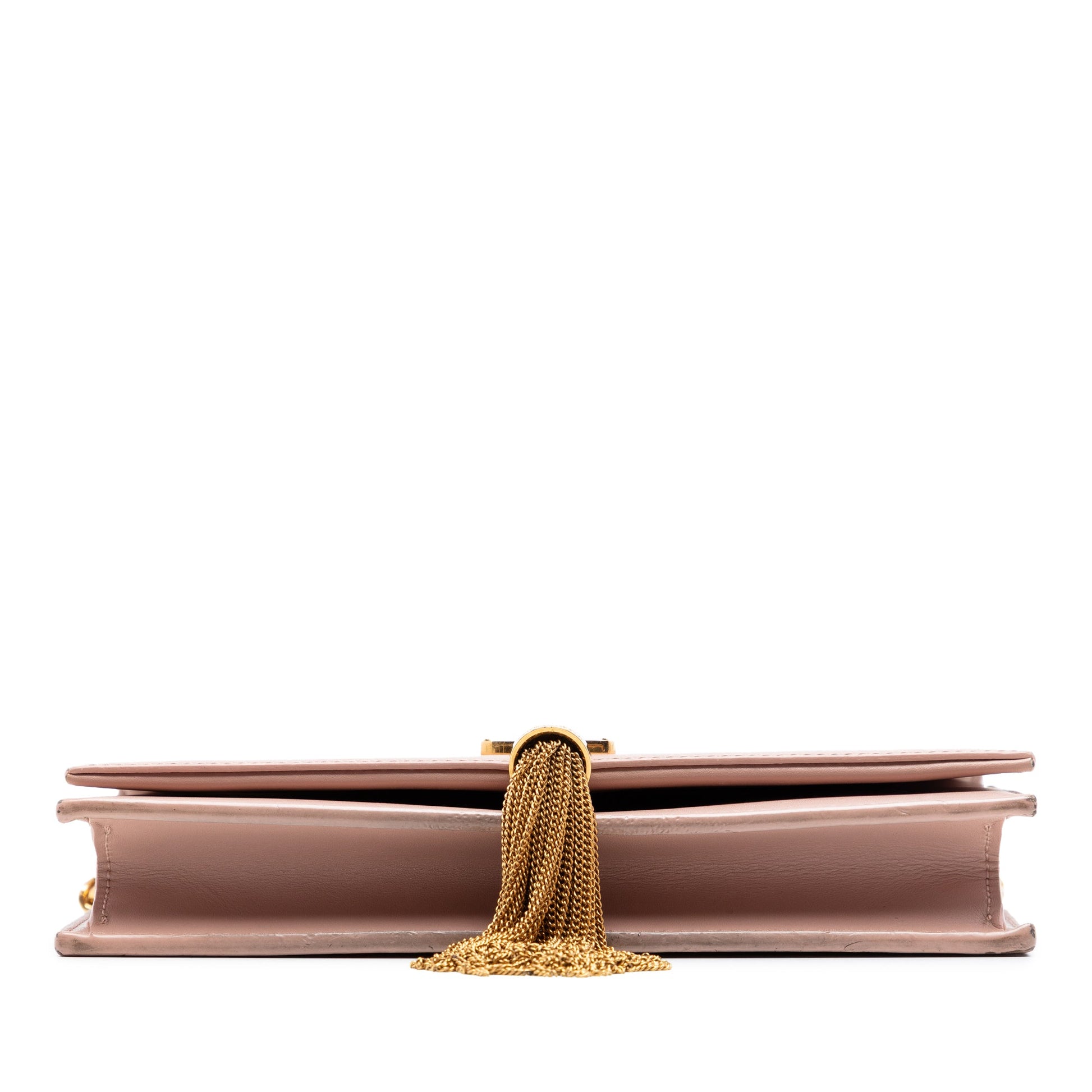 Saint Laurent Smooth Calfskin Monogram Kate Tassel Wallet on Chain