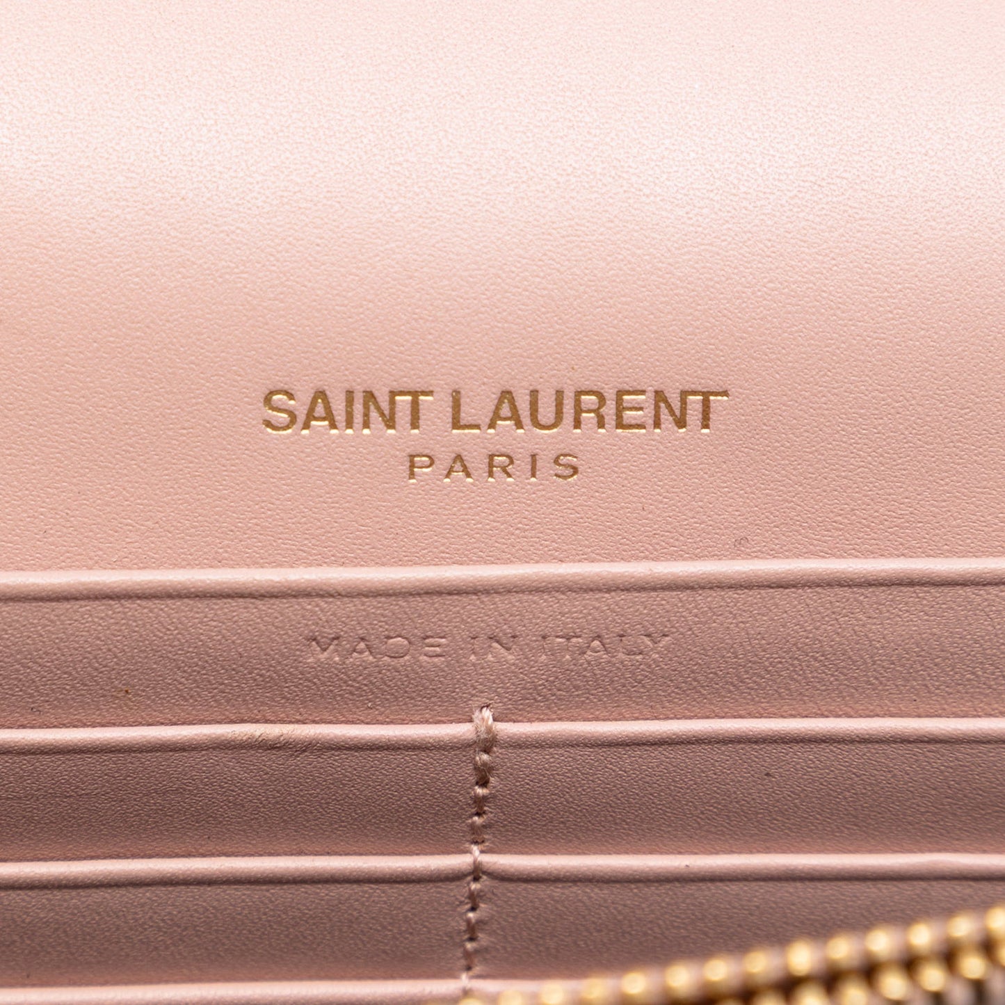 Saint Laurent Smooth Calfskin Monogram Kate Tassel Wallet on Chain