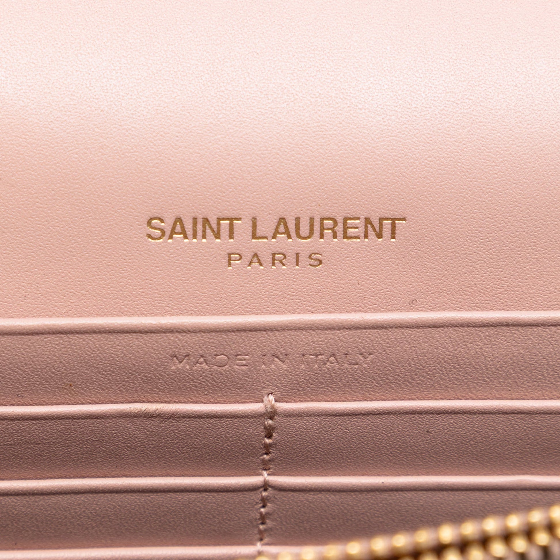 Saint Laurent Smooth Calfskin Monogram Kate Tassel Wallet on Chain