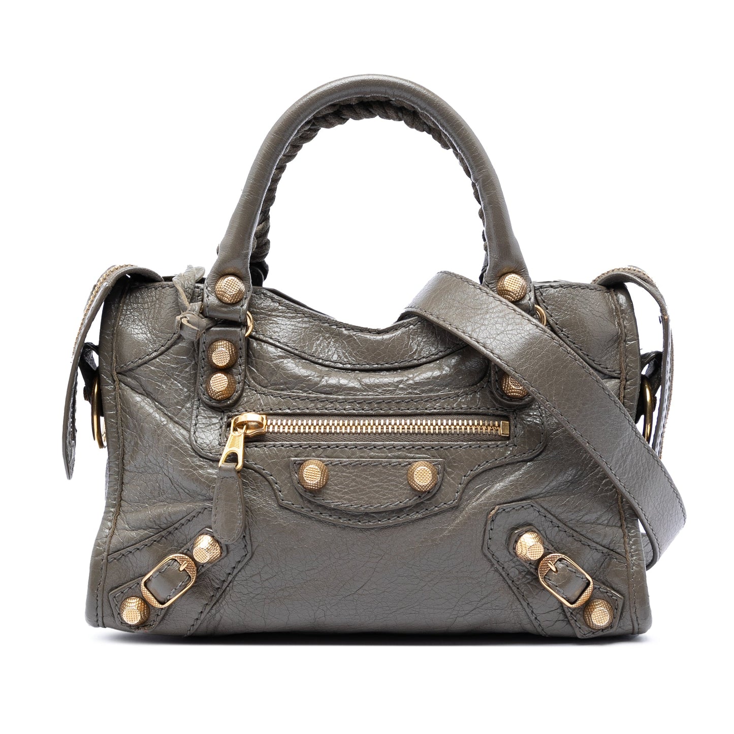 Balenciaga Mini Lambskin Motocross Giant 21 City Satchel
