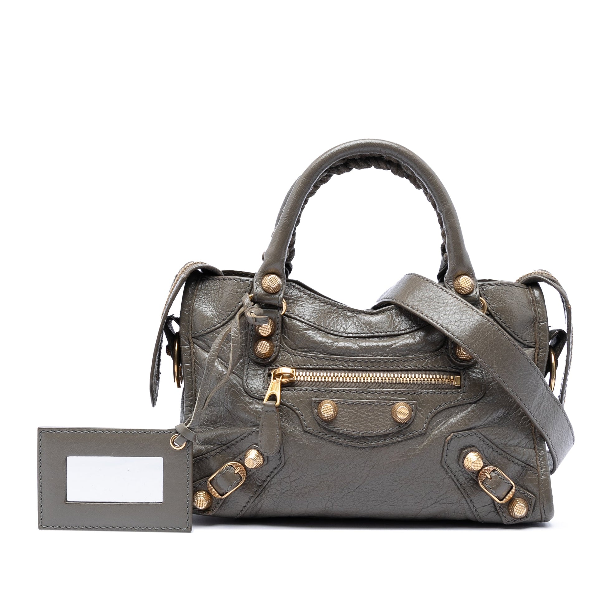 Balenciaga Mini Lambskin Motocross Giant 21 City Satchel