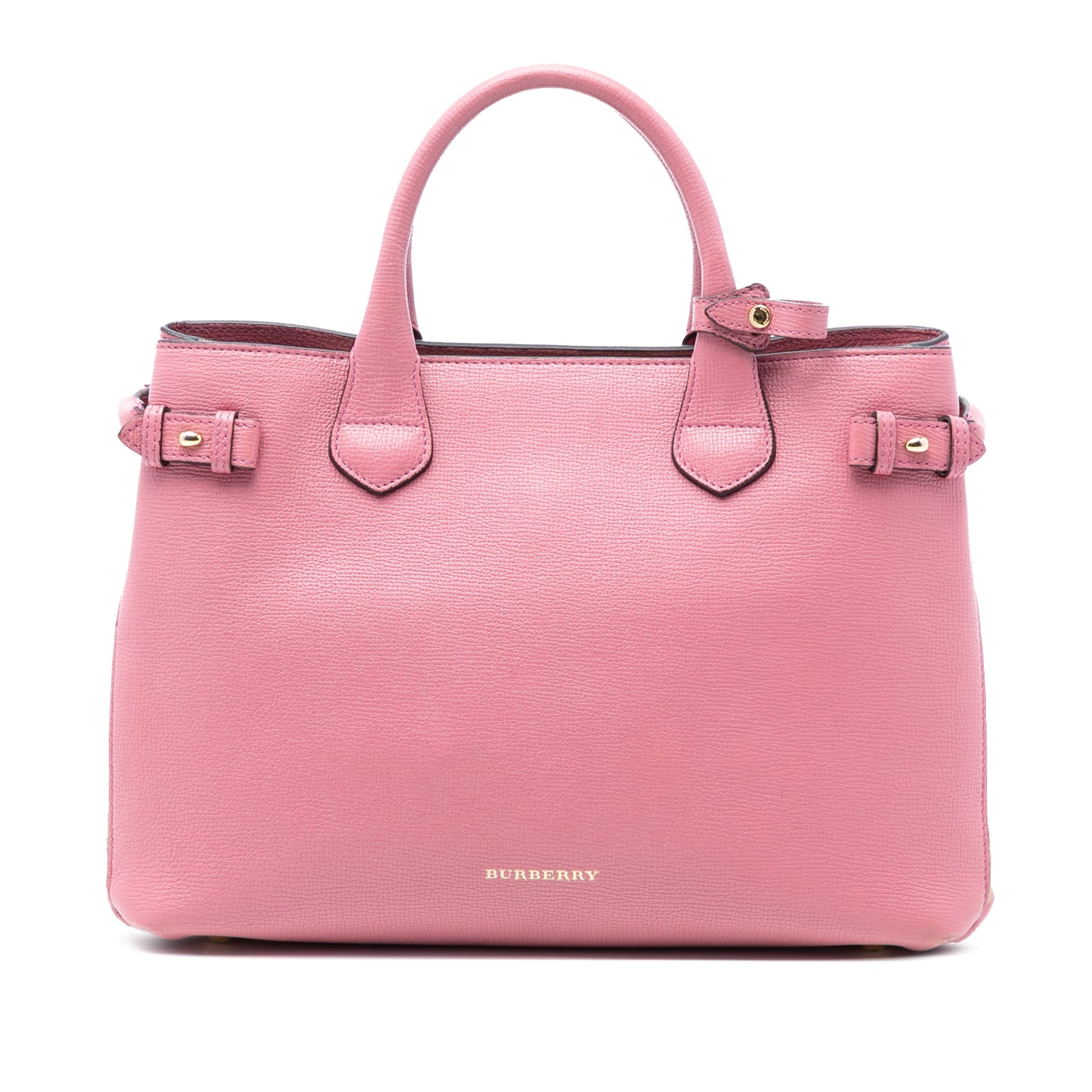 Burberry Medium Leather and House Check Banner Satchel