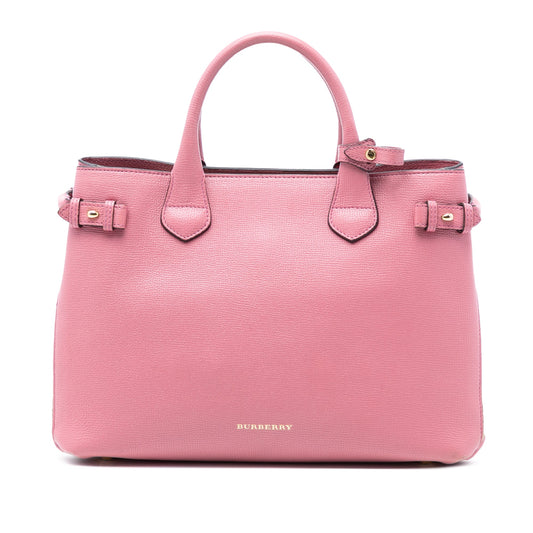 Burberry Medium Leather and House Check Banner Satchel