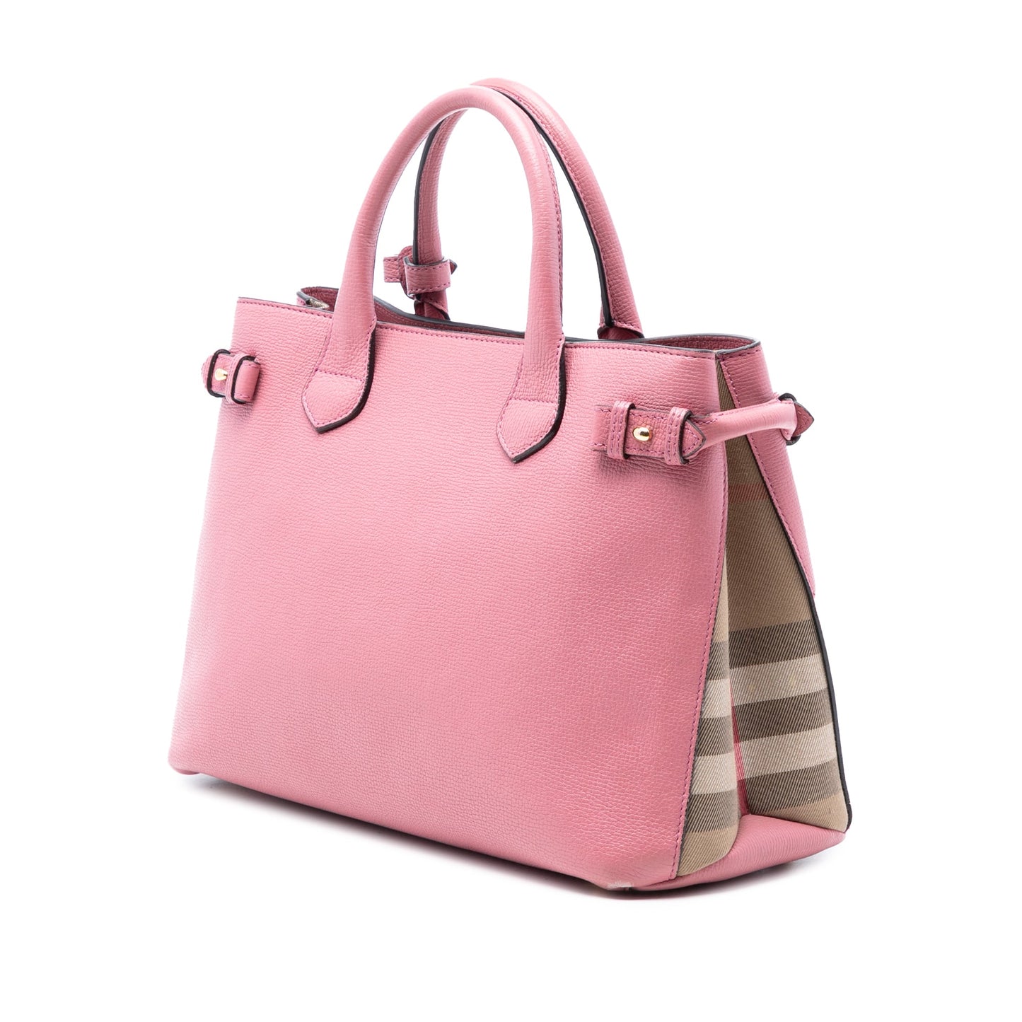 Burberry Medium Leather and House Check Banner Satchel