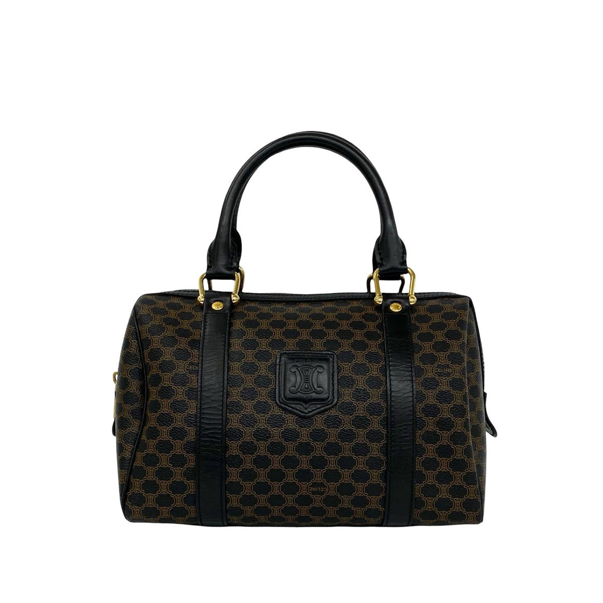 Celine Macadam Coated Canvas Handbag