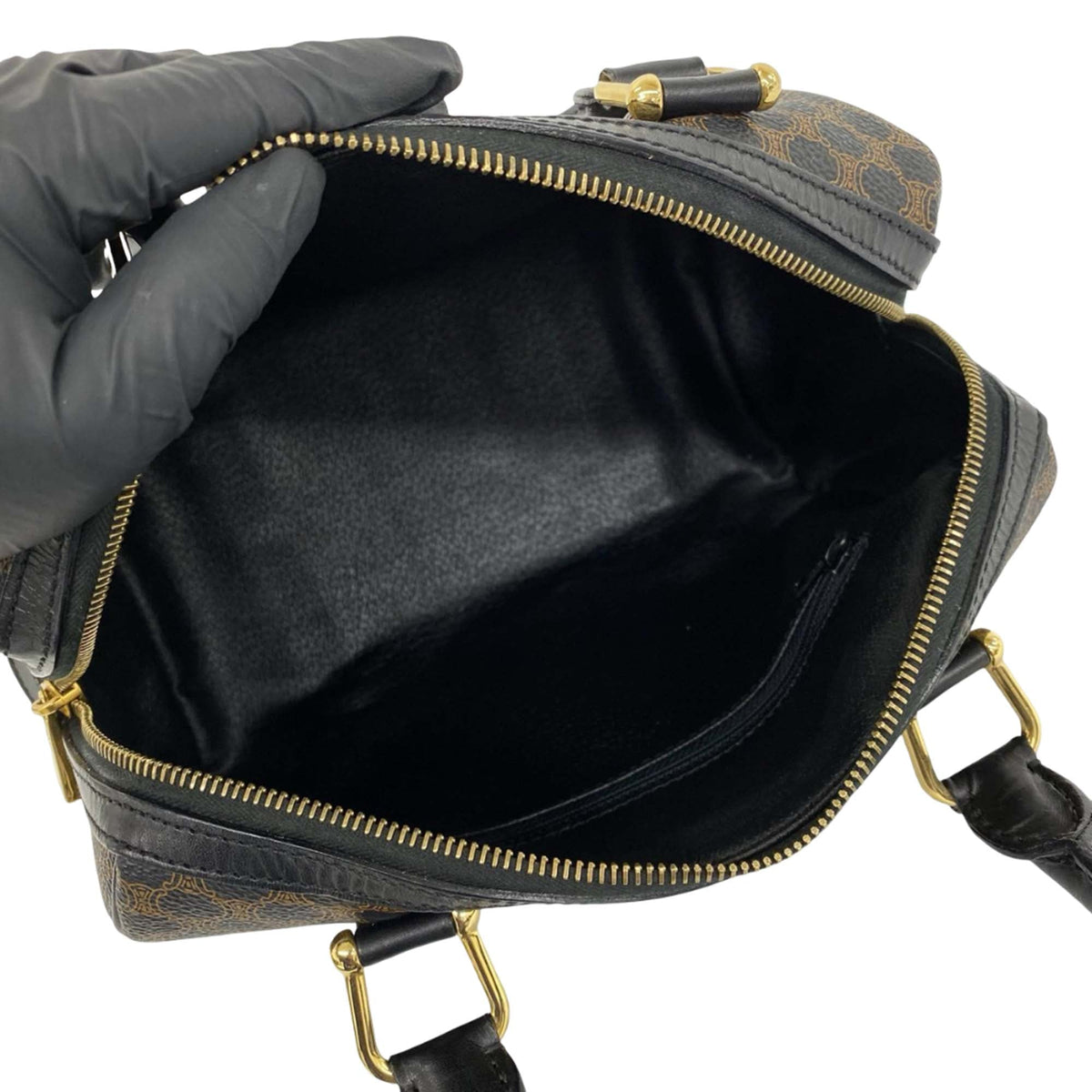 Celine Macadam Coated Canvas Handbag