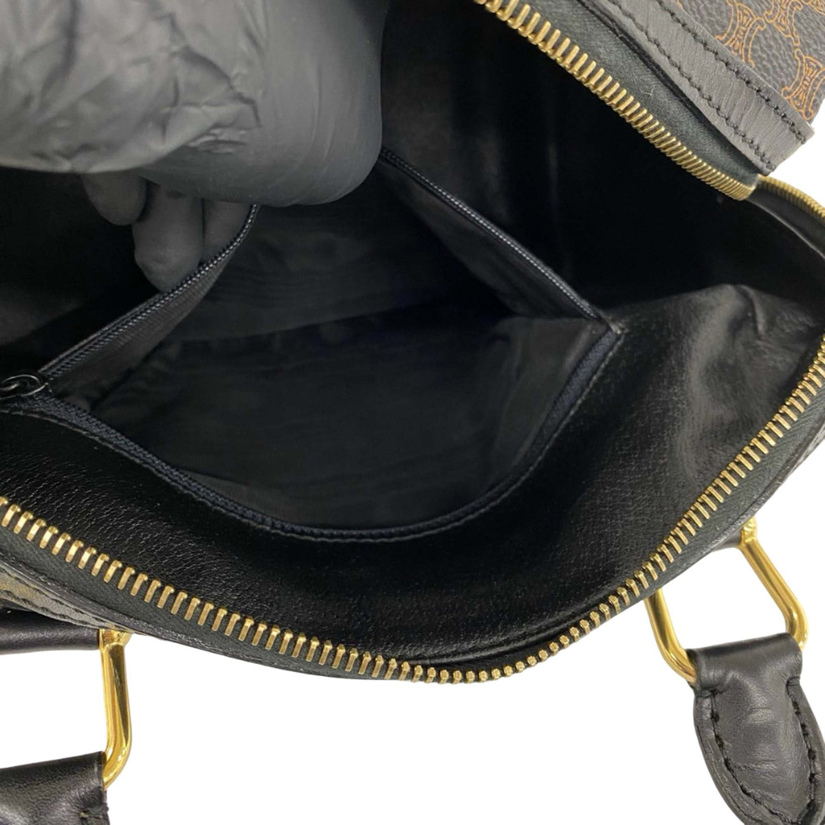 Celine Macadam Coated Canvas Handbag