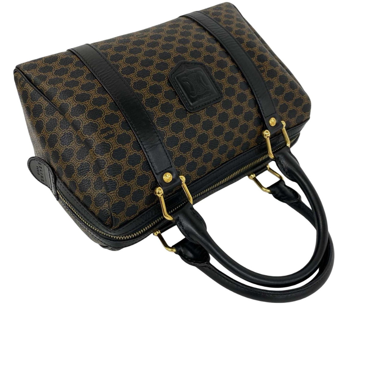 Celine Macadam Coated Canvas Handbag