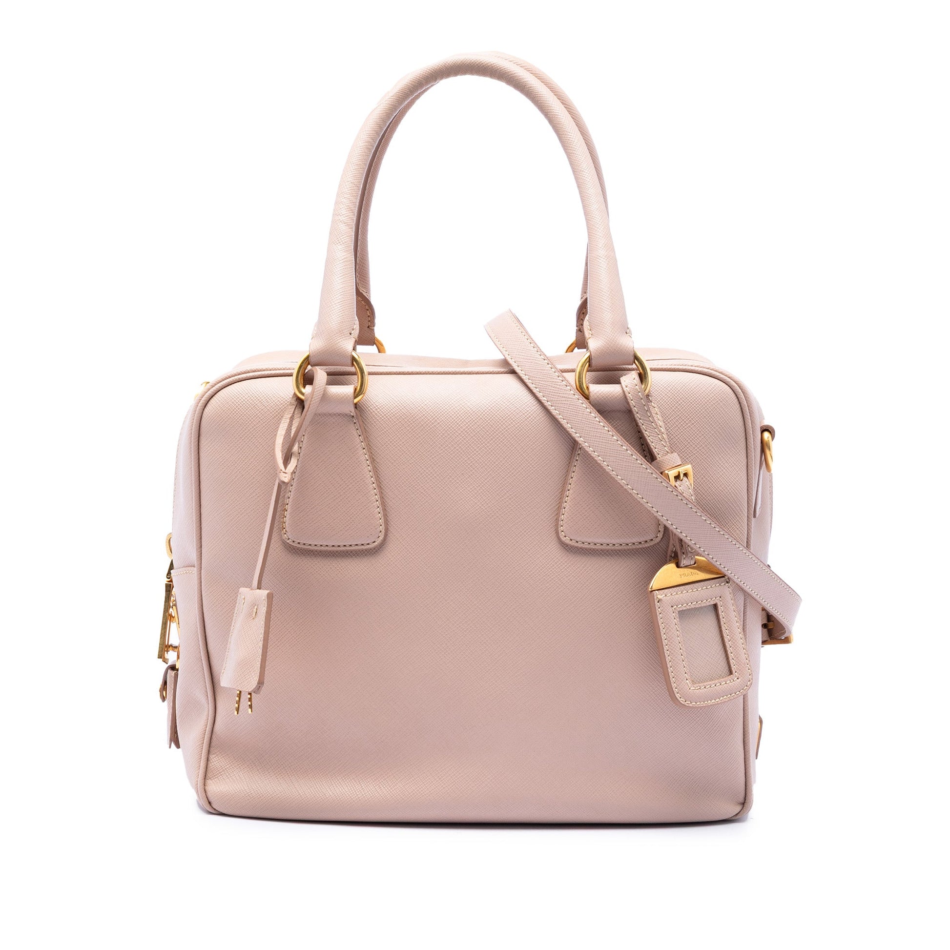 Prada Small Saffiano Square Bauletto Satchel
