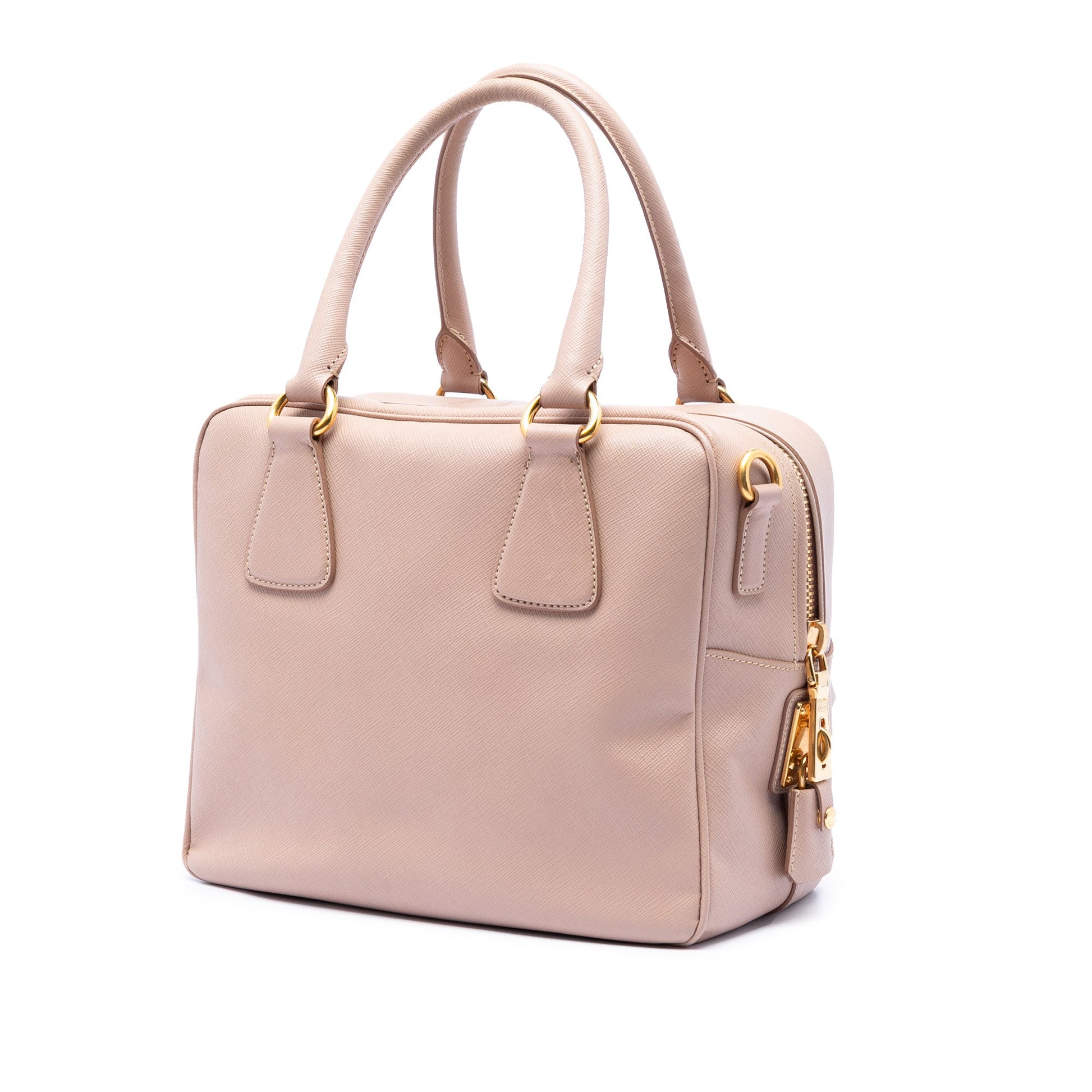 Prada Small Saffiano Square Bauletto Satchel