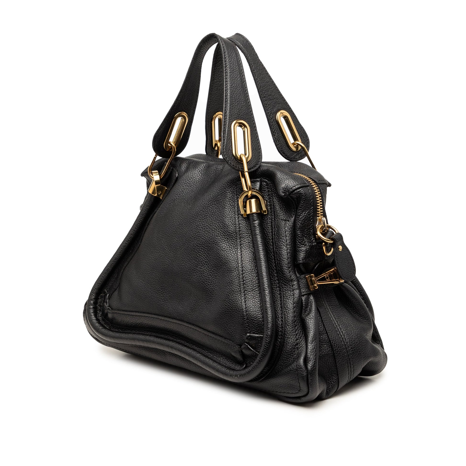 Chloé Medium Pebbled Leather Paraty Satchel