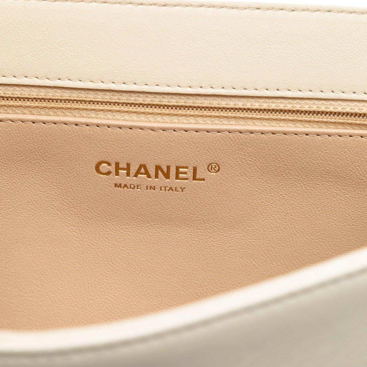 Chanel Large Chevron Sheepskin Subtle Flap