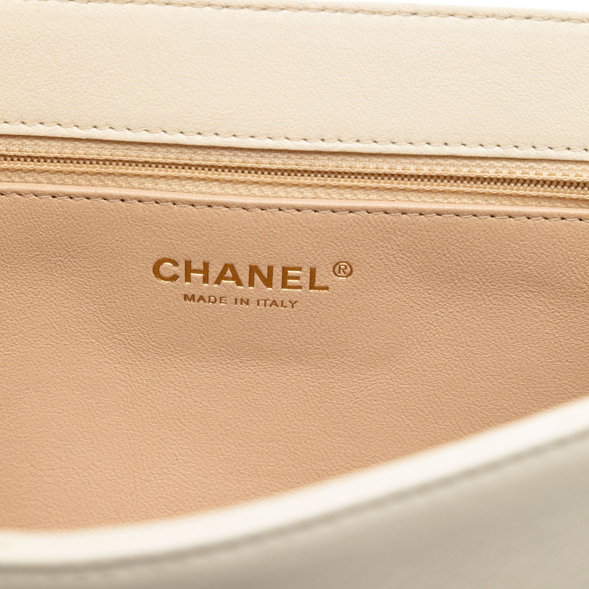Chanel Large Chevron Sheepskin Subtle Flap
