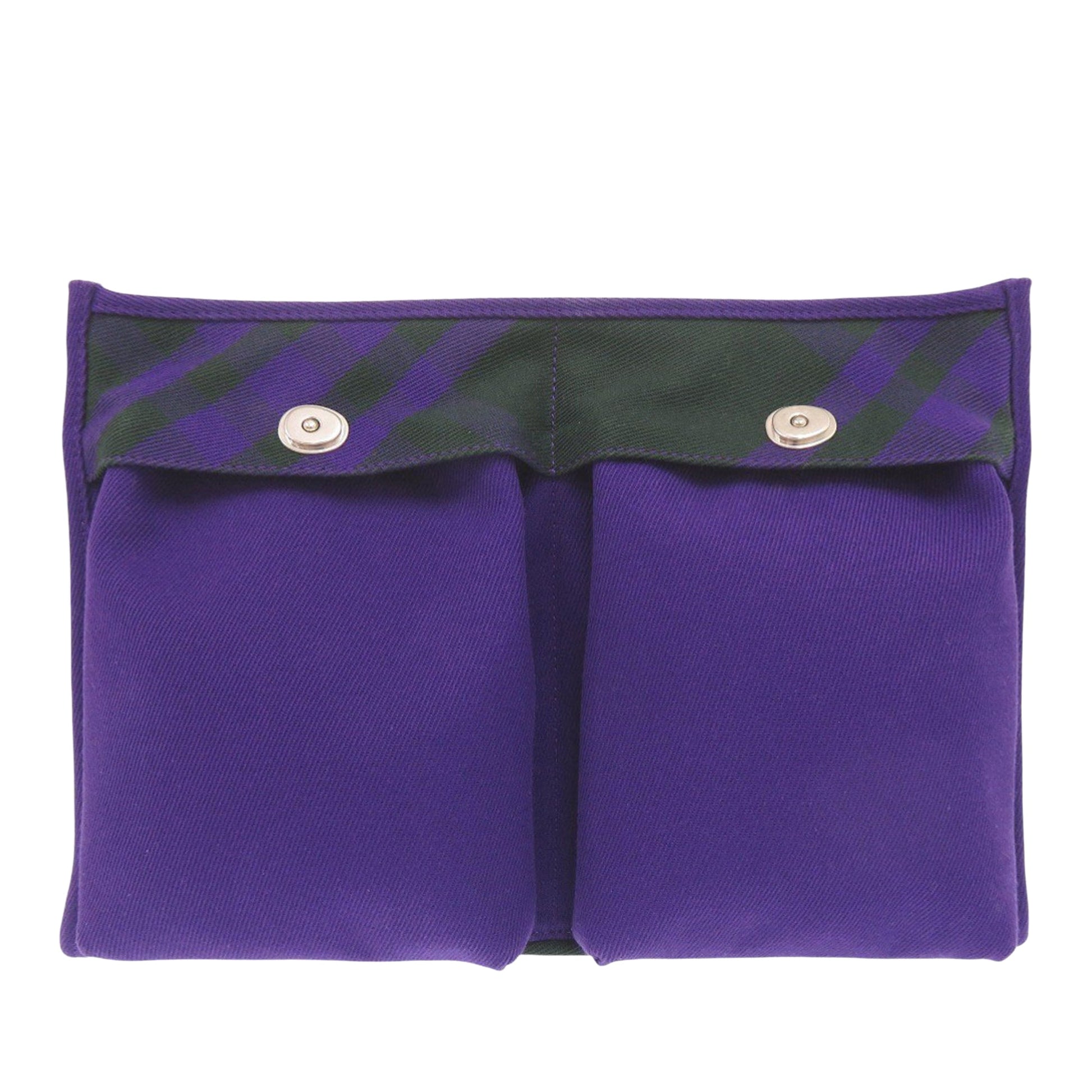 Burberry Supernova Check Canvas Clutch