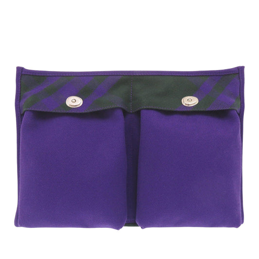 Burberry Supernova Check Canvas Clutch