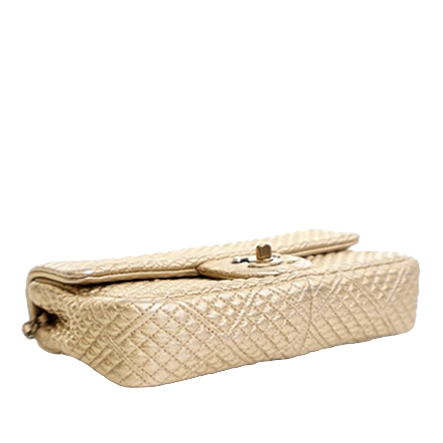Chanel Small Micro Quilted Metallic Lambskin Coin Flap