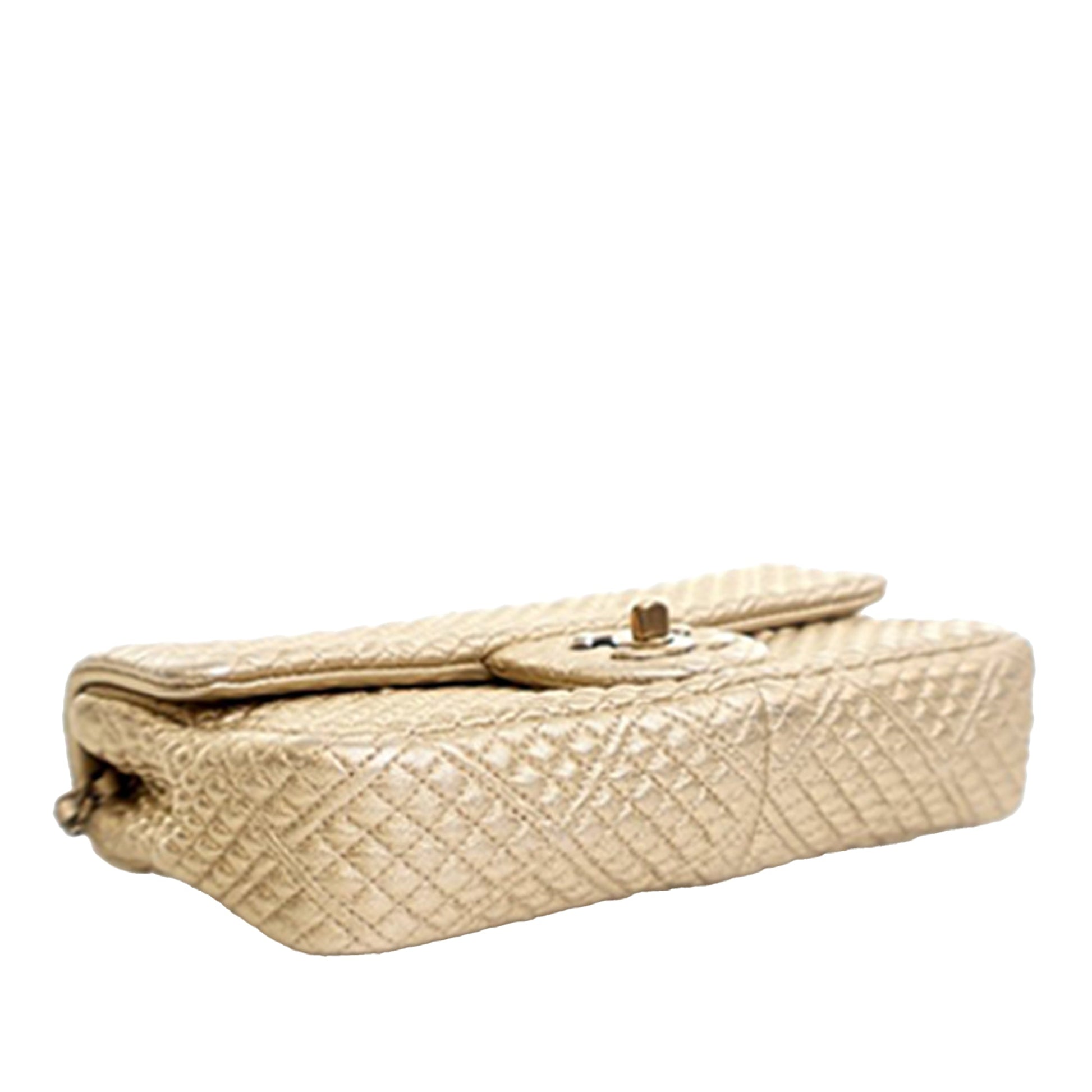 Chanel Small Micro Quilted Metallic Lambskin Coin Flap