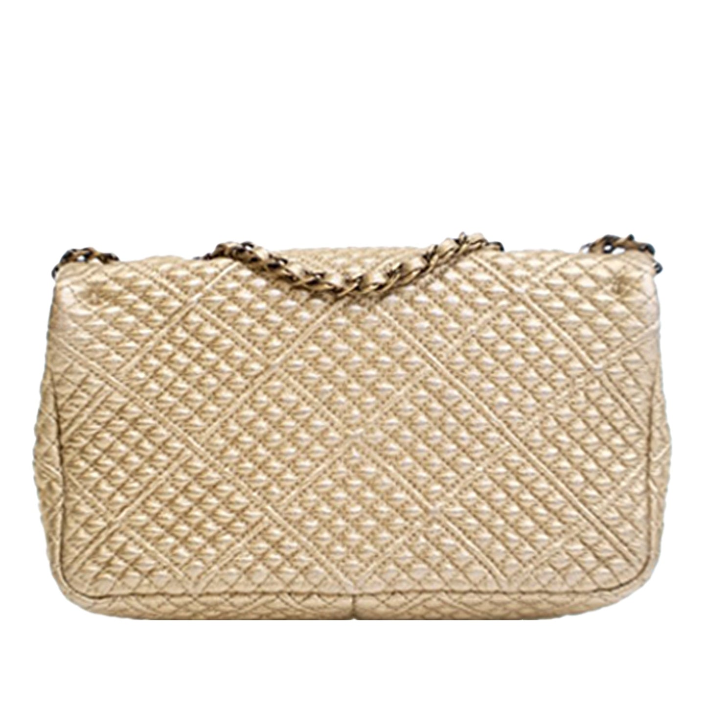 Chanel Small Micro Quilted Metallic Lambskin Coin Flap