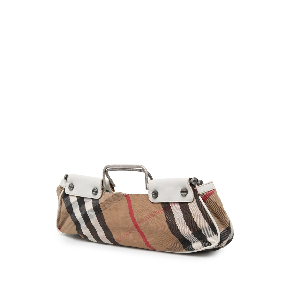 Burberry Supernova Check Canvas Handbag — Brown