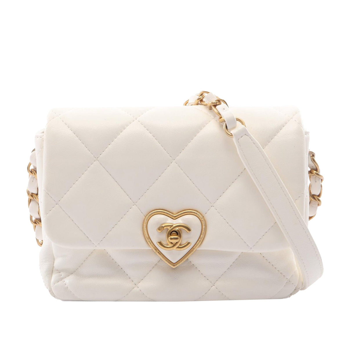 Chanel Mini Quilted Lambskin Acrylic Coco Love Flap