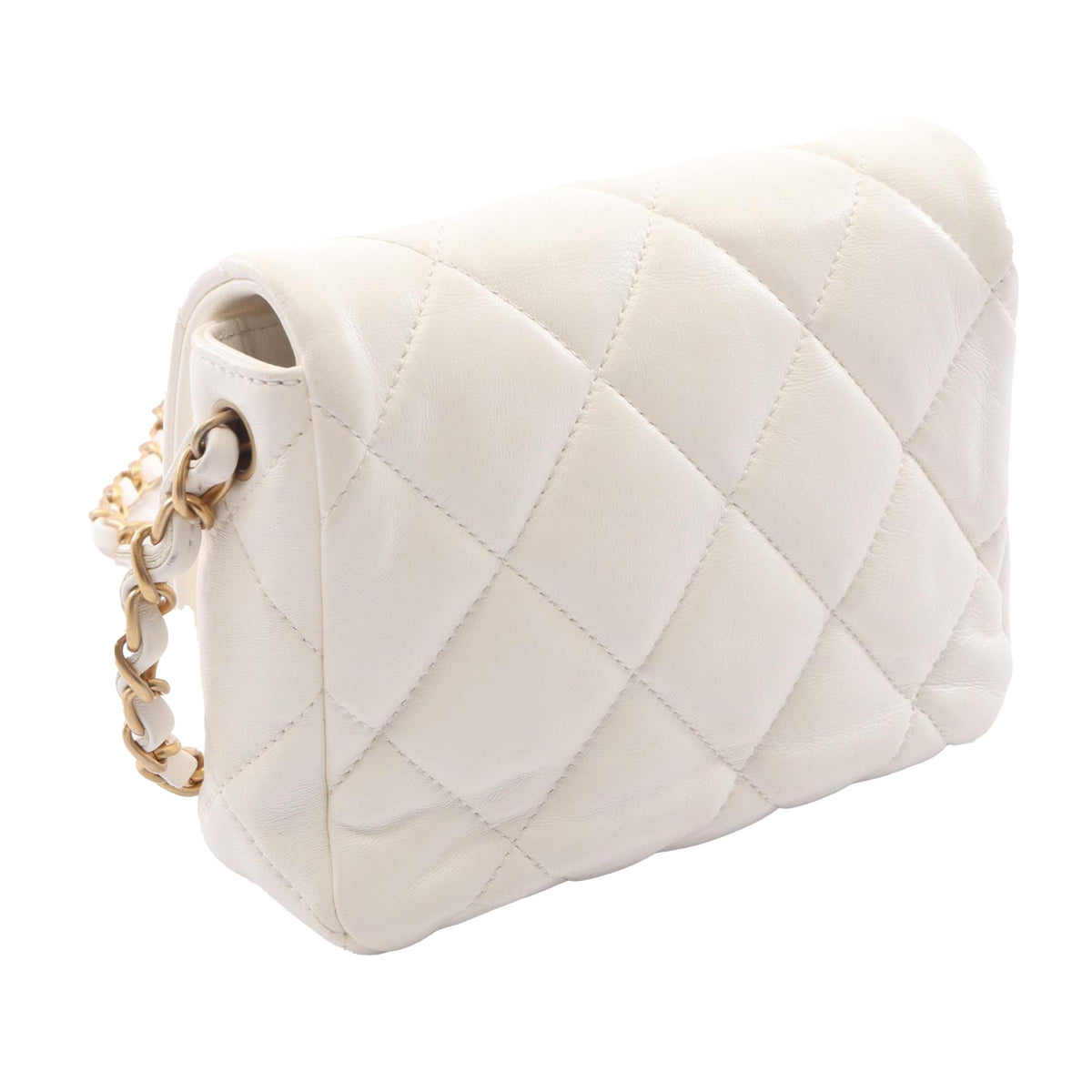 Chanel Mini Quilted Lambskin Acrylic Coco Love Flap