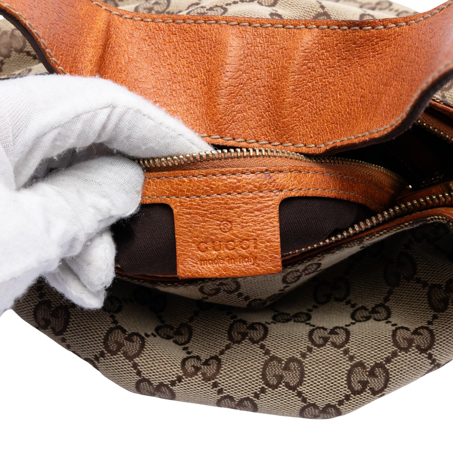 Gucci GG Canvas Horsebit Creole Hobo Bag