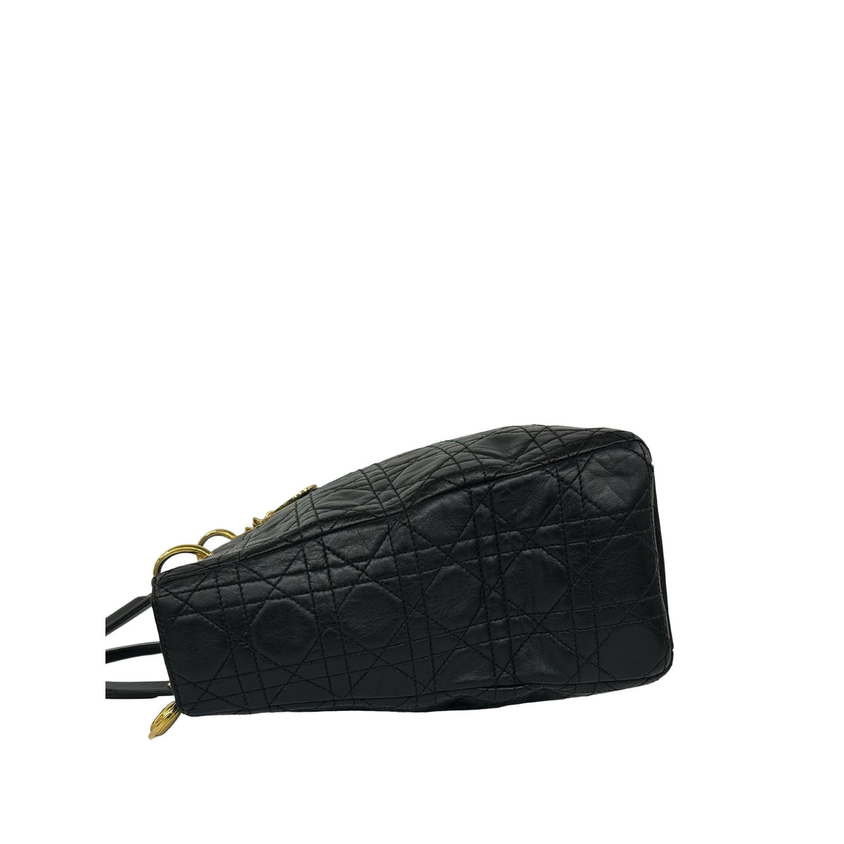 Dior Large Lambskin Cannage Lady Dior — Black