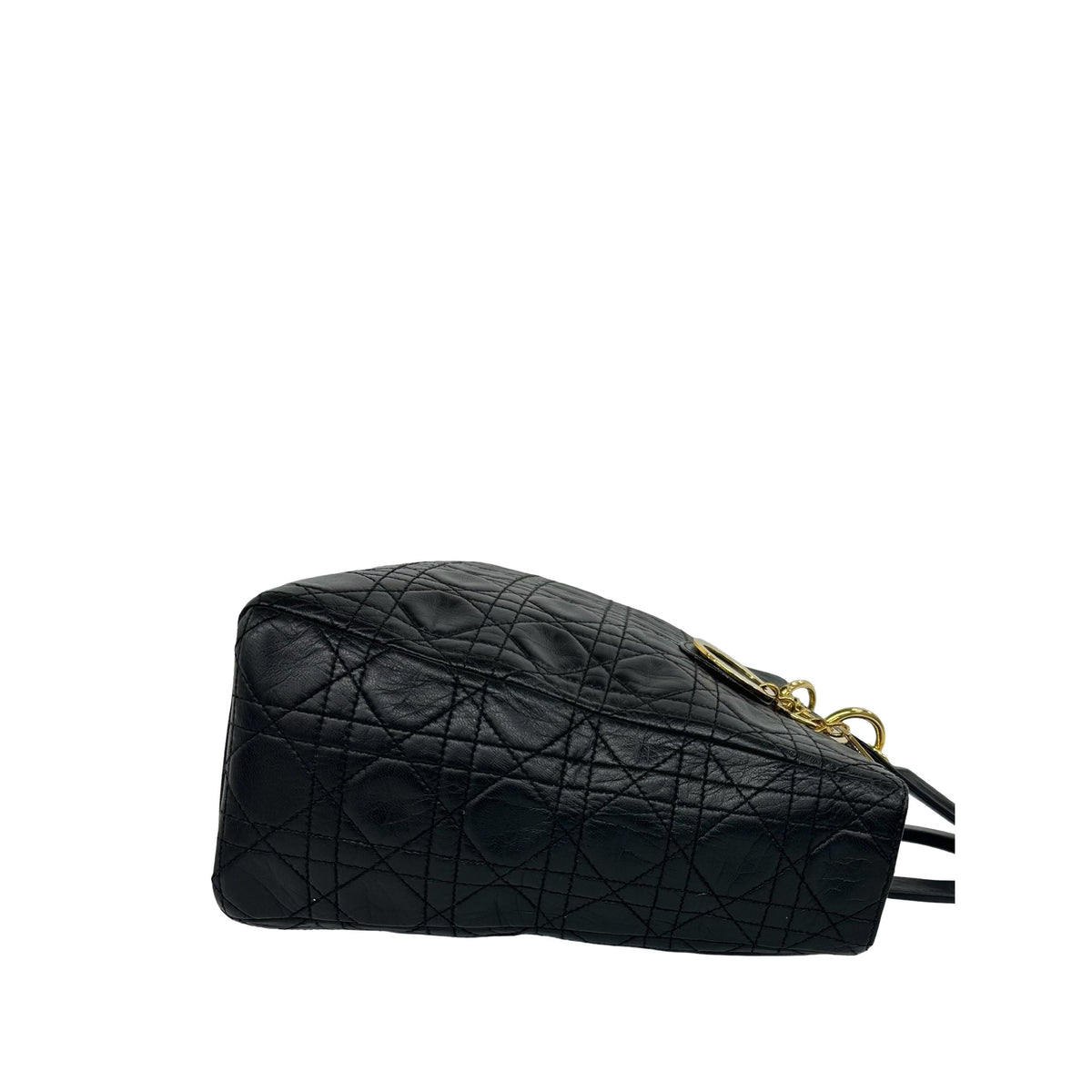 Dior Large Lambskin Cannage Lady Dior — Black