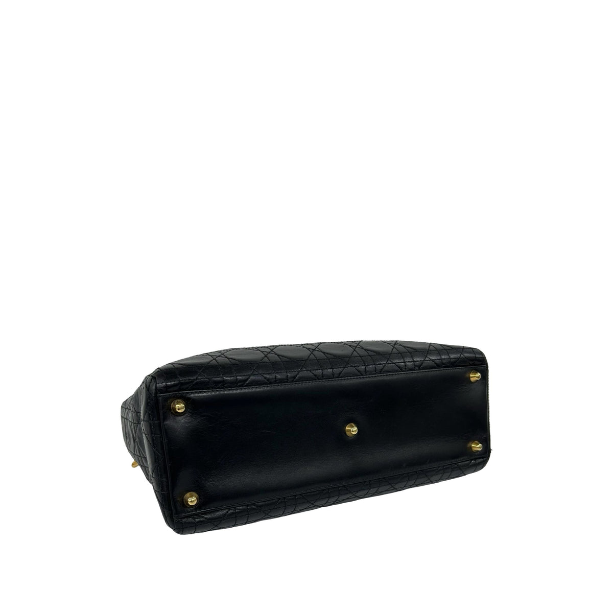 Dior Large Lambskin Cannage Lady Dior — Black
