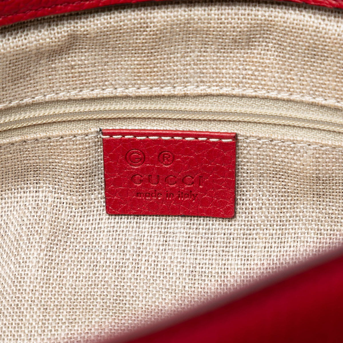 Gucci Leather Bamboo Tassel Satchel