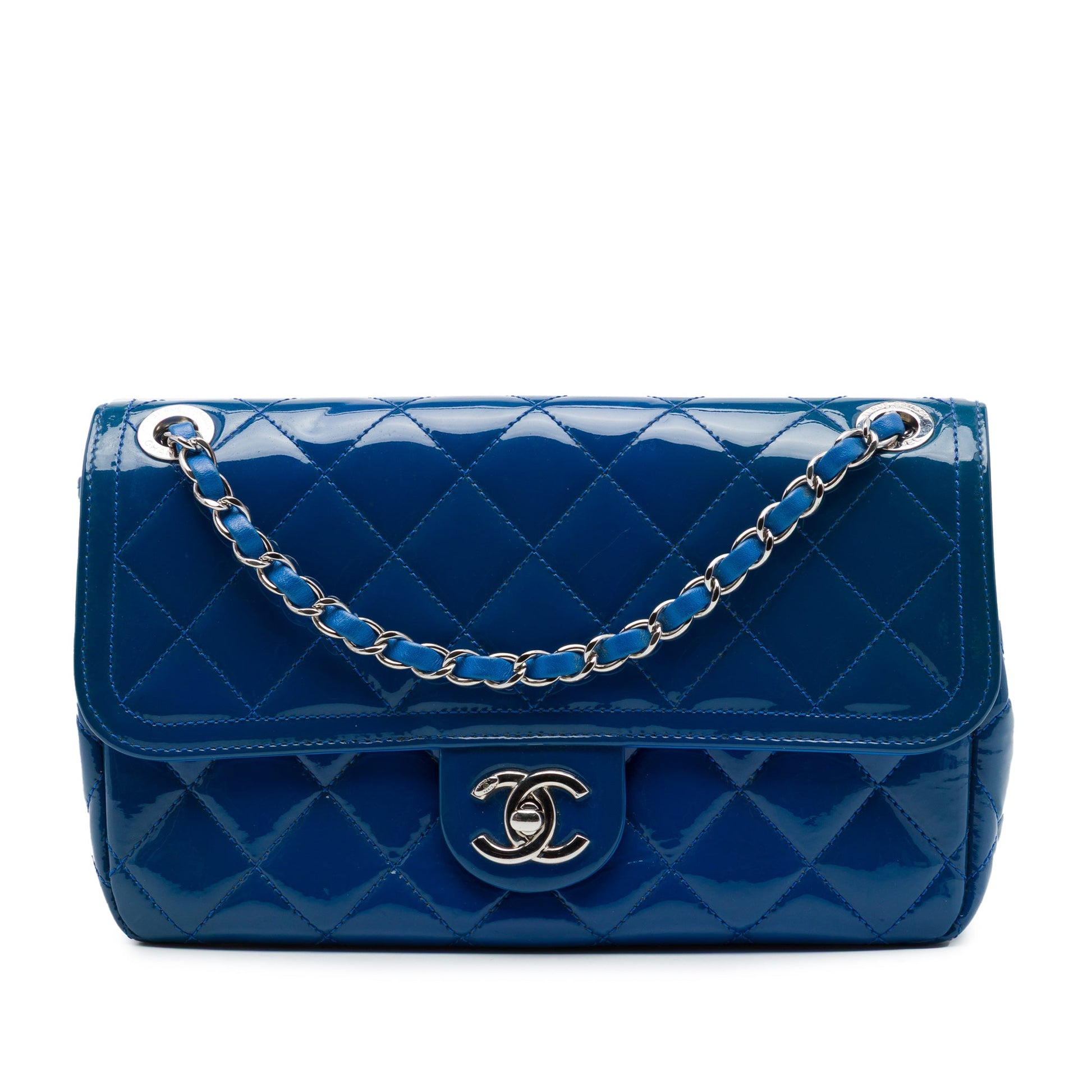Chanel Medium Quilted Patent Coco Shine Flap