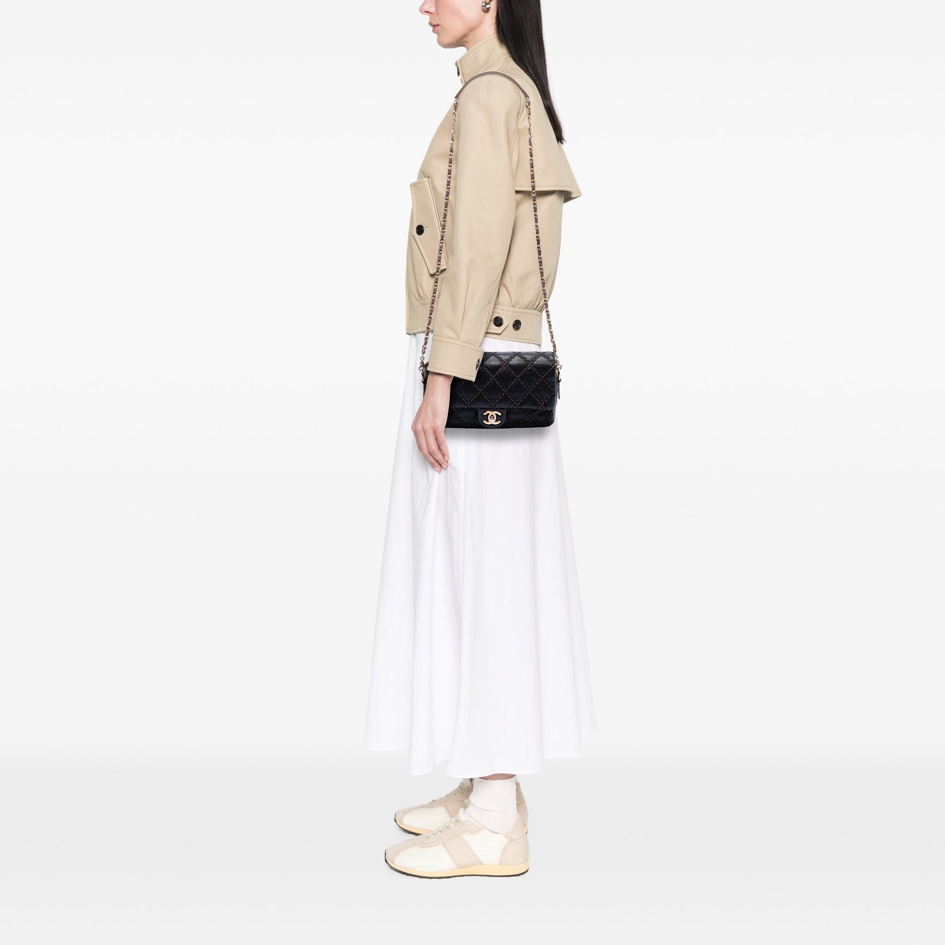 Chanel Paris Dallas Small Quilted Calfskin Chic Stitch Flap
