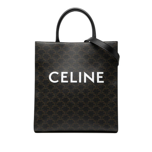 Celine Medium Triomphe Coated Canvas Vertical Cabas Tote