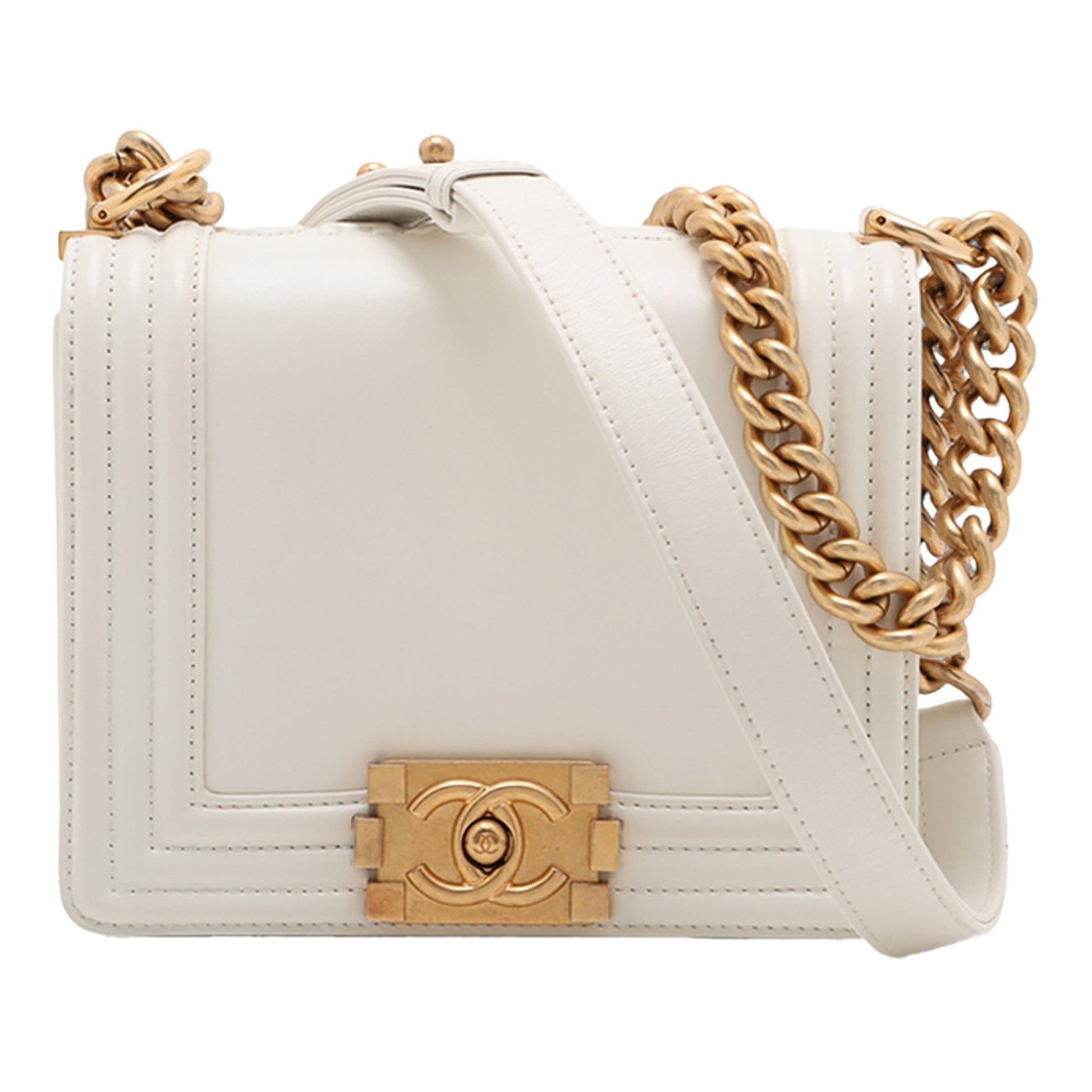 Chanel Square Calfskin Boy Reverso Flap