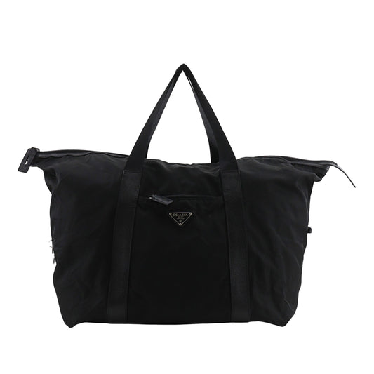 Prada Saffiano Trimmed Tessuto Travel Bag
